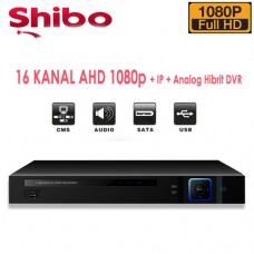 16 KANAL SHIBO 1080p AHD+ ANALOG + IP HİBRİT DVR KAYIT CİHAZI  Board